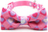 azuza Valentine's Day Dog Collar Bow tie, Lovely Pink Dog Collars with Bowtie for Medium Dogs...