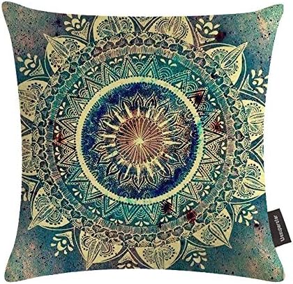 Boho Decorative Set of 4 Throw Pillow Covers Cushion Cover Throw Floral Printed Pillow Case 18 X 18 Inch Pillowcase ¡...