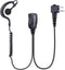 (2 Pack) Walkie Talkie Earpiece, 2-Pin 2.5mm/3.5mm G Shape Walkie Talkie Headset with PTT Mic, Compatible with Motorola Two-Way Radios...