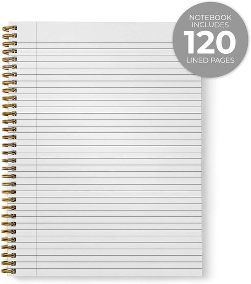 Ray Of Freakin Sunshine Spiral Notebook / 8.5" x 11" Journal / 120 College Ruled Pages/Durable Gloss Laminated Softcover/Gold Wire-o Spiral Bindin...