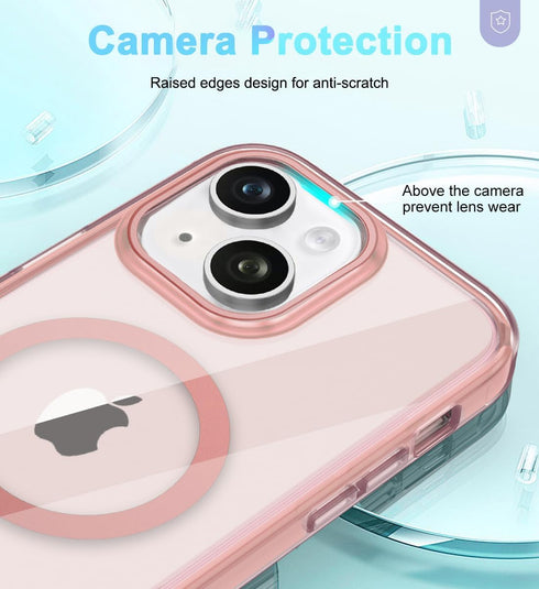 Magnetic for iPhone 14 Case Compatible with MagSafe, iPhone 13 Case Military Shockproof Slim Wireless Charger Protective Phone Case Built-in Scree...