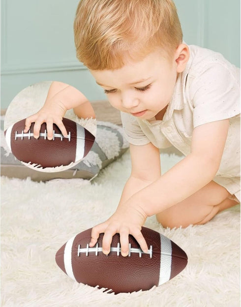 Soccer Basketball Football Small Sports Bouncy Balls with Hand Pump for Kids and Toddlers - (Pack of 3) 6-Inch Diameter Rubber Sport Ball Set for ...