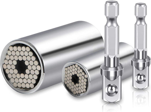Spurtar Universal Socket Set (11-32mm 7-19mm) Multi-Function Universal Socket Tool Super Socket Unscrew Any Bolt Gifts for Dad, Father, Husband, B...
