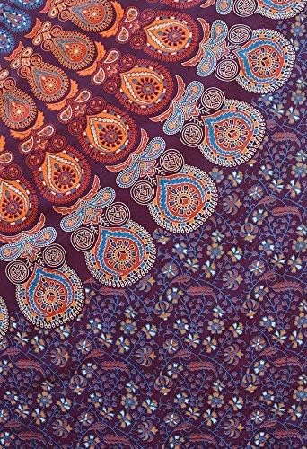Popular Handicrafts Tapestry Wall Hanging Hippie Mandala Bohemian Hippy Psychedelic Design Indian Peacock Meditation Gypsy Tapestries Bedspread 54...