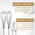 Cenipar W10490648&KHMPW- KHM2B W10490648 Hand Mixer Turbo Beaters(2 Pack) & KHMPW Stainless Steel Pro Whisk(2 Pack) Fit for KHM512BM KHMPW KHM2B...