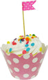 AllyDrew Standard Size Polka Dots Cupcake Wrappers (Set of 20), Pink...