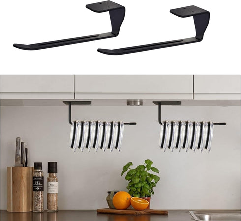 2Pcs tumbler Lid Organizer,self-adhesive Wall Mount Cup Lid Holder ?Aluminum Portable space-saving For Kitchen Cup Cabinets Utensils Storage Widge...