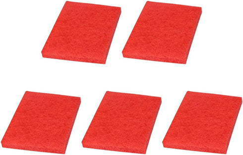 uxcell 5pcs Scouring Pad Non-Scratch Scouring Sponge Scrub Pads 6"x4" for Scouring Kitchen, Dishwashing, Red...