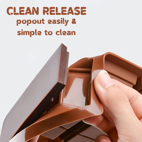 Food Grade Break-Apart Chocolate Molds, Silicone Chocolate Bar Sweet Molds Hot Chocolate Energy Bar Moulds Rectangle Baking Silicon Bakeware Molds...