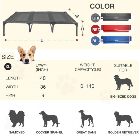 suddus Elevated Dog Bed Replacement Parts Package, Raised Dog Bed Plastic Parts, Dog Cot Replacement Parts...