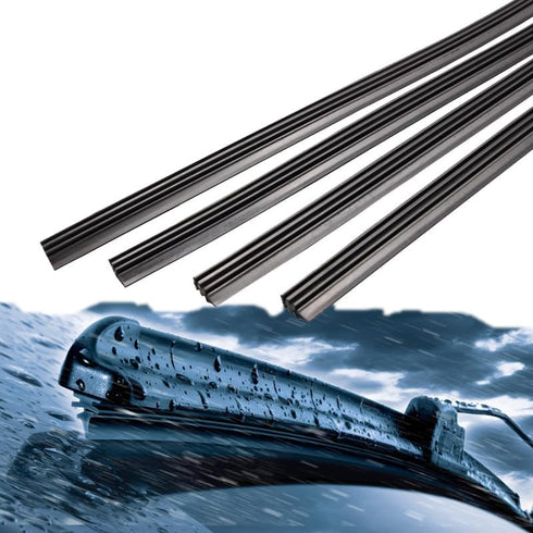4PCS Car Windshield Wiper Blade Strips,DIY Car Window Frameless Boneless Wiper Blade Insert Rubber Replacement Adjustable Refills,Universal for My...