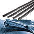 4PCS Car Windshield Wiper Blade Strips,DIY Car Window Frameless Boneless Wiper Blade Insert Rubber Replacement Adjustable Refills,Universal for My...