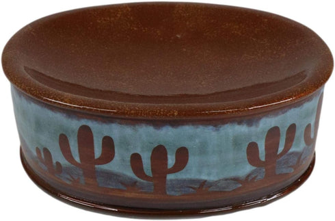 Ebros Rustic Southwestern Desert Cactus Arizona Wilderness Bathroom Accent Resin Figurine Accessories Western Country Cabin Lodge Decorative (Bar ...