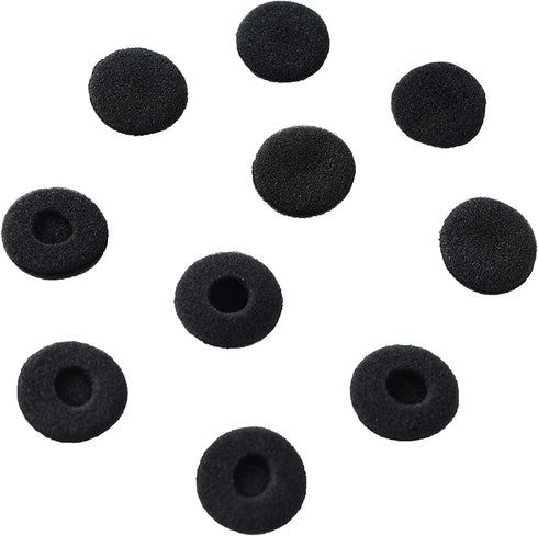Black Soft Foam Earbud Earpad Replacement Sponge Covers for Walkie Talkie Earpiece & Stereo Headsets?Diameter 18MM,10Pcs?...