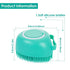 Dog Cat Bath Brush Comb Silicone Pet Grooming Brush Bath Shampoo Massage Dispenser Shower Brush For Short Long Haired Dogs And Cats(heart blue)...