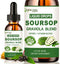 Soursop Graviola Liquid Drops, Organic Soursop Leave Extract w/Sea Moss, Elderberry Vitamin C and Zinc, 16-in-1 Soursop Bitters Liquid for Cell Su...