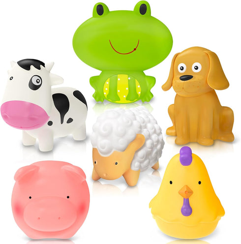 Farm Animals Baby Bath Toys for Kids Toddler Ages 1-3, No Hole Bathtub Pool Toys for 1 2 3 Year Old Boy Girl Birthday, Toddler Toys...