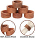 Wooden Napkin Ring for Weddings Dinner Parties or Every Day Use (Set of 12, Plane)...