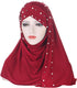 RARITYUS Women Muslim Hijab with Rhinestone Beads Soft Head Wrap Scarf Shawl Islamic Ramadan Long Hejab...