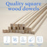 Wood Square Dowel Rods 1/8 inch x 12 Pack of 50 Wooden Craft Sticks for Crafts and Woodworking by Woodpeckers...