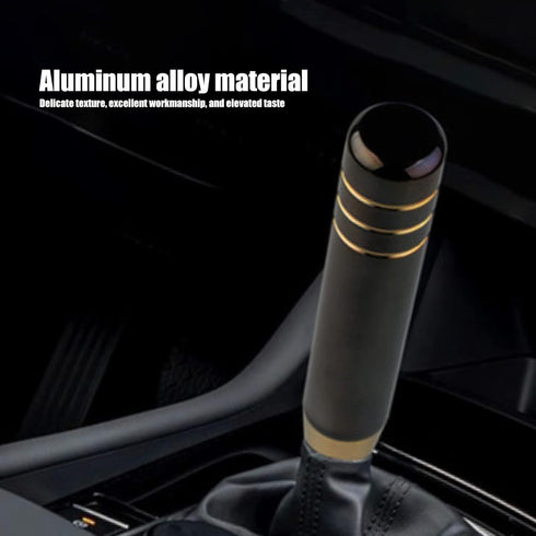 1 PC Polished Aluminum Car Gear Stick Lever Shift Knob, 7" Car Gear Long Handle Weighted Shifter Knob with 3 Threaded Adapters Fit Most Automatic ...