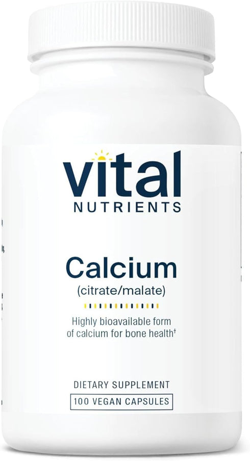 Vital Nutrients Calcium Citrate and Malate Complex 150mg | Vegan Supplement | Support Bone Strength, Muscle and Cardiovascular Health* | Gluten, D...
