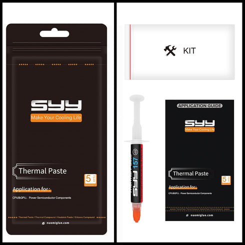 SYY Thermal Paste with Tool kit, 4 Grams CPU Paste Thermal Compound Paste Heatsink for IC/Processor/CPU/GPU/All Coolers...