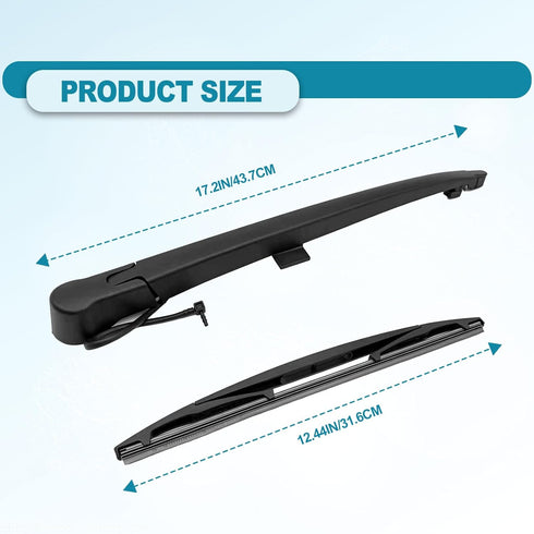 15277756 Rear Window Wiper Arm Blade Set Compatible with Cadillac Escalade, Gmc Yukon, Chevrolet Tahoe Suburb-2007-2013, Replacement Back Windshie...