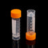 Eowpower 50pcs 5ml Flat Bottom Plastic Graduated Vial Storage Container Test Tubes with Screw Caps...