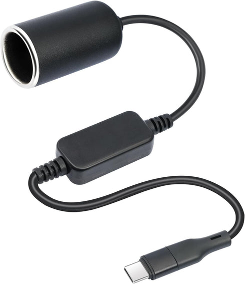USB C Male to Cigarette,12V /18W, USB C to Cigarette, USB Type C to CigaretteLighter Socket Adapter Power Cable for Radar Detector, Dash Cam, GPS,...