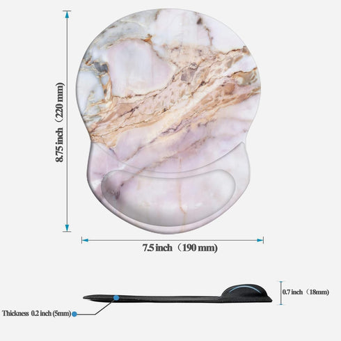 Mouse Pad with Wrist Support, Non Slip Mousepad Wrist Rest for Office, Computer, Laptop & Mac-Comfortable & Lightweight Ergonomic Support Mouse Ma...