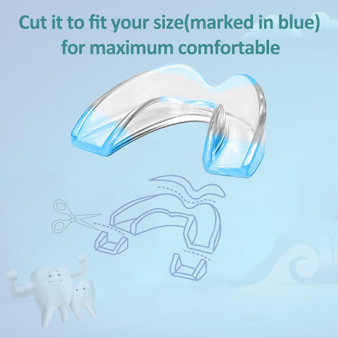 Kids Mouth Guard Blue for Grinding Teeth 8 Pack Moldable Night Guards for Clenching Teeth | Comfortable Dental Guard | Stops Bruxism and Tmj | Inc...