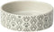 PetRageous 18428 Paws Shallow Round Stoneware Dog Bowl 5-Inch Width and 1.5-Inch Height 1.5-Cups Capacity, Grey...