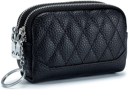 XEYOU Small Coin Purse Pouch Wallet Genuine Leather Change Coin Purse Holder for Women with Keychain Ring...