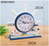 RTGGSEL Mediterranean Style Nautical Silent Desk Clock Lighthouse Helm Wooden Clocks Ship Wheel Rudder Shelf Clocks Beach Theme Clock Decor Orname...