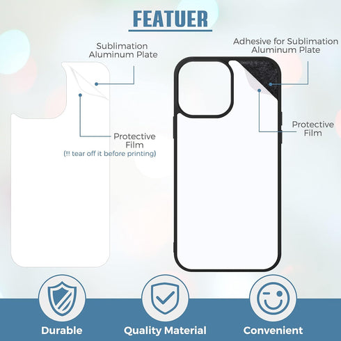 Flutesan 6 Pieces Sublimation Blank Phone Case Covers Blank Printable TPU Heat Press Black Edge Cover for DIY Customized Heat Transfer(Compatible ...