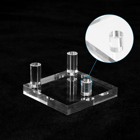 PATIKIL 2" x 2" x 1" Acrylic Display Stands, 2 Pack Display Easel Holder Crystal Display Stand for Mineral Gemstone, Clear...