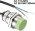 uxcell 1-15mm Inductive Proximity Sensor Switch Detector NO AC 110-220V AC 90-250V 500mA 2-Wire PR30-15AO...