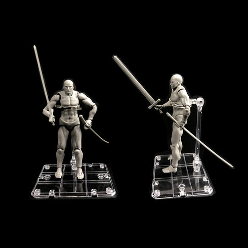 5 Pcs Action Figure Display Holder, Transparent Action Display Stand for Doll Model Toy...