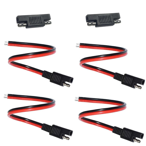 14AWG SAE Connector Extension Cable, (4 Pack) SAE Quick Connector Disconnect Plug SAE Power Automotive Extension Cable Solar Panel Cable Wire...