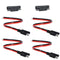 14AWG SAE Connector Extension Cable, (4 Pack) SAE Quick Connector Disconnect Plug SAE Power Automotive Extension Cable Solar Panel Cable Wire...