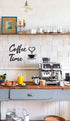 4eN Coffee Time Modern Wall Art & Sign Set - Wooden MDF, 4 Pieces for Kitchen & Cafe...