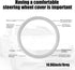 1 PC Car D Shape Steering Wheel Cover, Non-Slip Silicone Steering Wheel Protector Cover, All Seasons, Suitable for D Shape Flat Bottom Steering Wh...