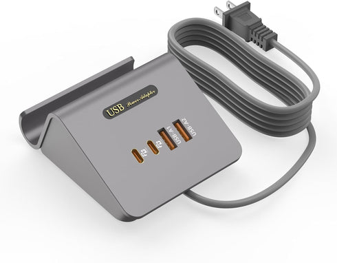 WUKUR Multiple USB Charger Station with USB and USB C Charging Station for Multiple Devices, USB C Charger for iPhone 15/Pro/Pro Max/Samsung Galax...