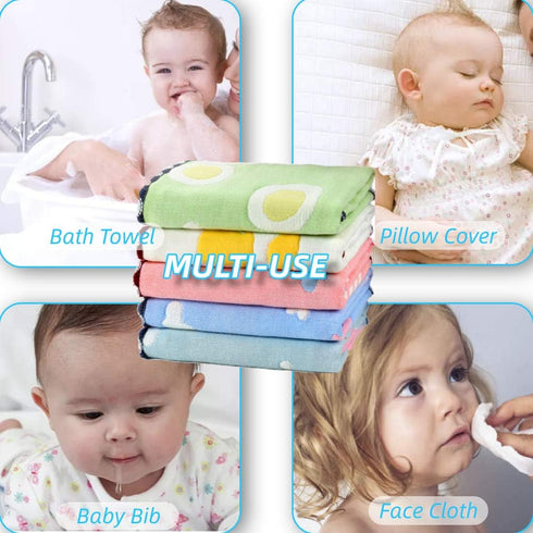 Haijinxi Baby Face Cloth, Premium Great Density Cotton Muslin Washcloths, Super Soft Baby Washcloth for Delicate Skin and Great Sewing Face Towel,...