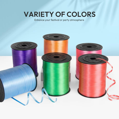 Silvery Crimped Curling Ribbon, 1/5" Wide x 500 Yards Christmas Curling Ribbons for Gift Wrapping, Party Decoration, Balloon String, Crafting, Bal...