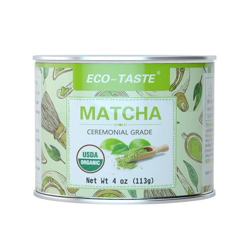 Organic Matcha Green Tea Powder-4oz(113g) Tin, 100% Natural & Pure, Ceremonial Grade, No Additives or Fillers, NO GMO...