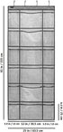 Over The Door Hanging Shoe Rack Organizer 18 Pockets Organizer with 6 Extra Large Clear Pockets for Shoe Holder Storage (18 Pockets-Grey)...