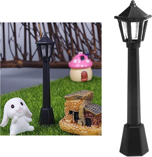 20 Pcs Mini Street Post Lights Model Railway Train Post Lamps for DIY Dollhouse Micro Landscape Fairy Garden Accessories...