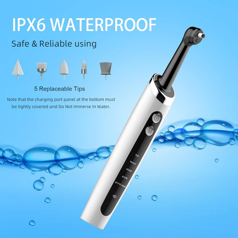 Electric Tooth Polisher, Multifunctional Replacement Head Teeth Cleaning Kit for Fighting Tooth Smoke and Tea Stains, USB Charging, Waterproof...